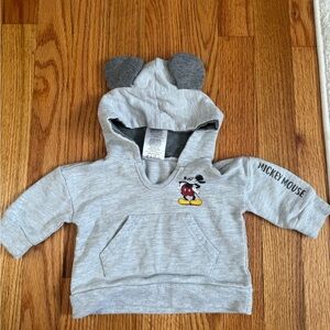Disney Gray Mickey Mouse Kids Hoodie